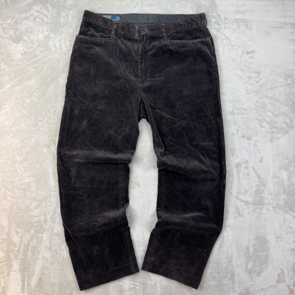 Vintage USA Polo Ralph Lauren Corduroy Pants Mens 36x30 Brown Wide Wale Cods